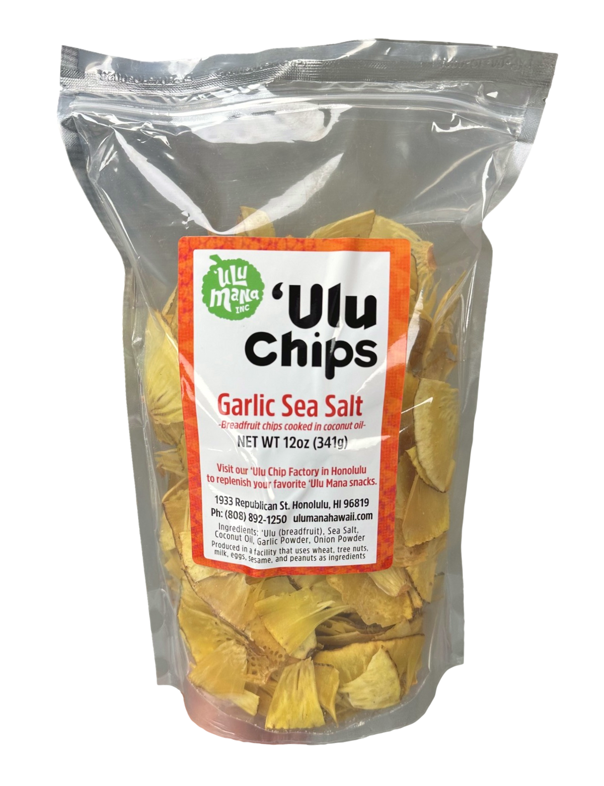 Garlic Sea Salt &#39;Ulu Chips Large 12oz bag - Ulu Mana