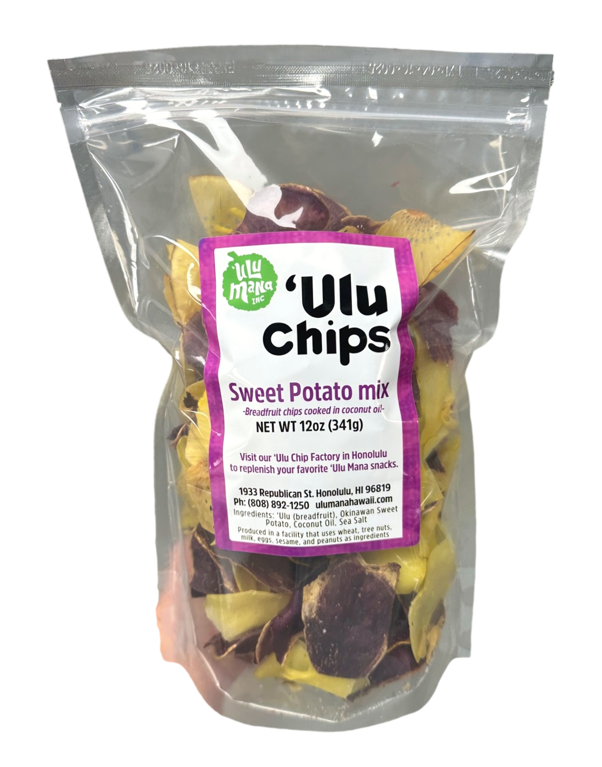 Sweet Potato Mix 'Ulu Chips Large 12oz bag - Ulu Mana