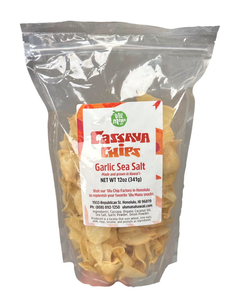 Cassava Label Hawaiian Cassava Chips | Cooked in Coconut Oil | No Seed Oils - Ulu Mana