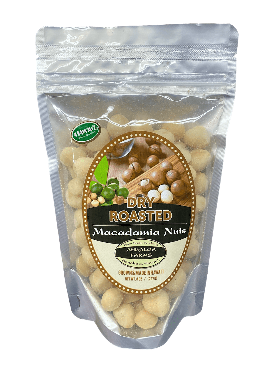 Dry Roasted Hawaiian Macadamia Nuts 8oz - Hawaiian Farmers Market{