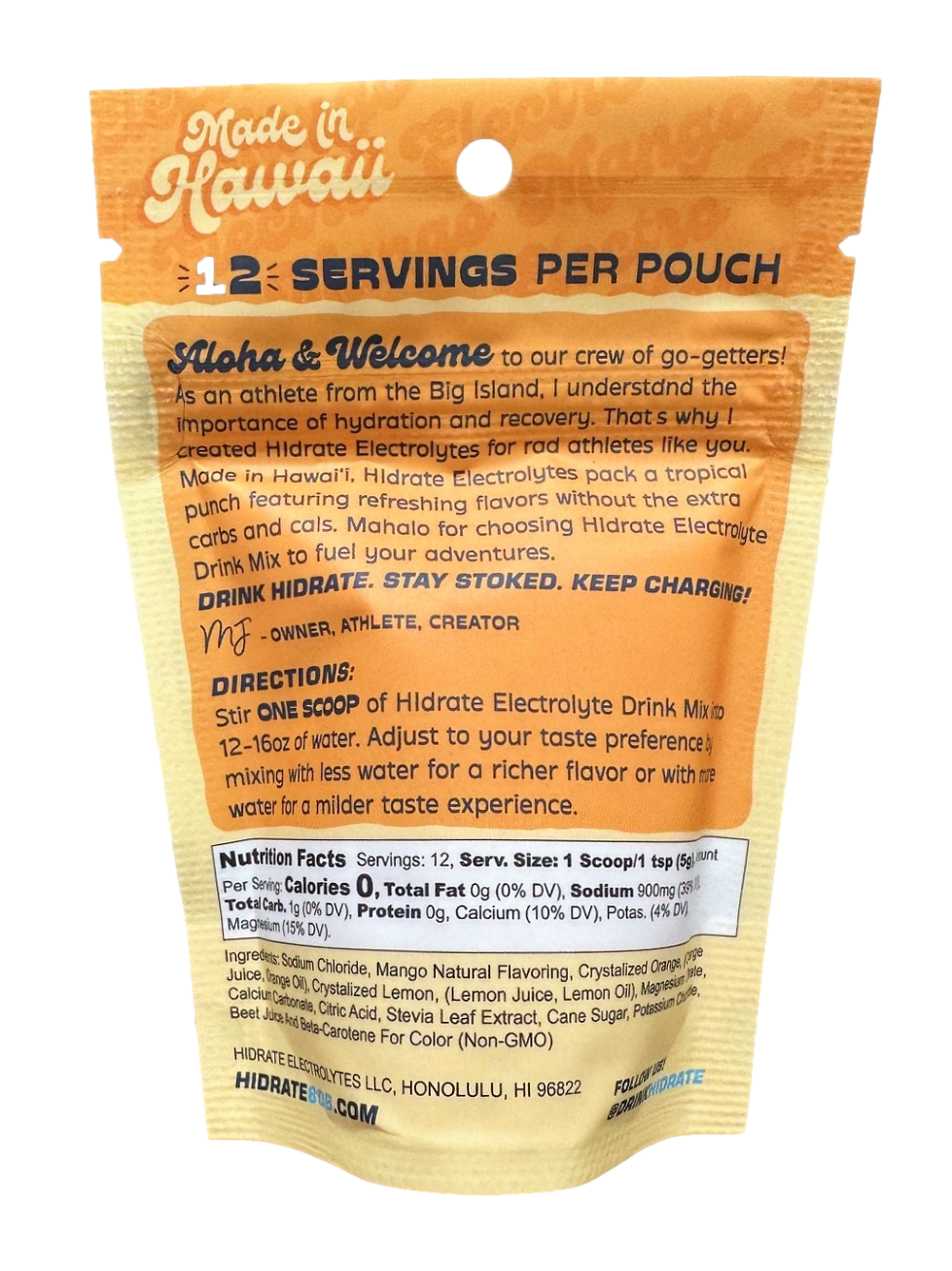 Electro Mango Electrolytes - Ulu Mana