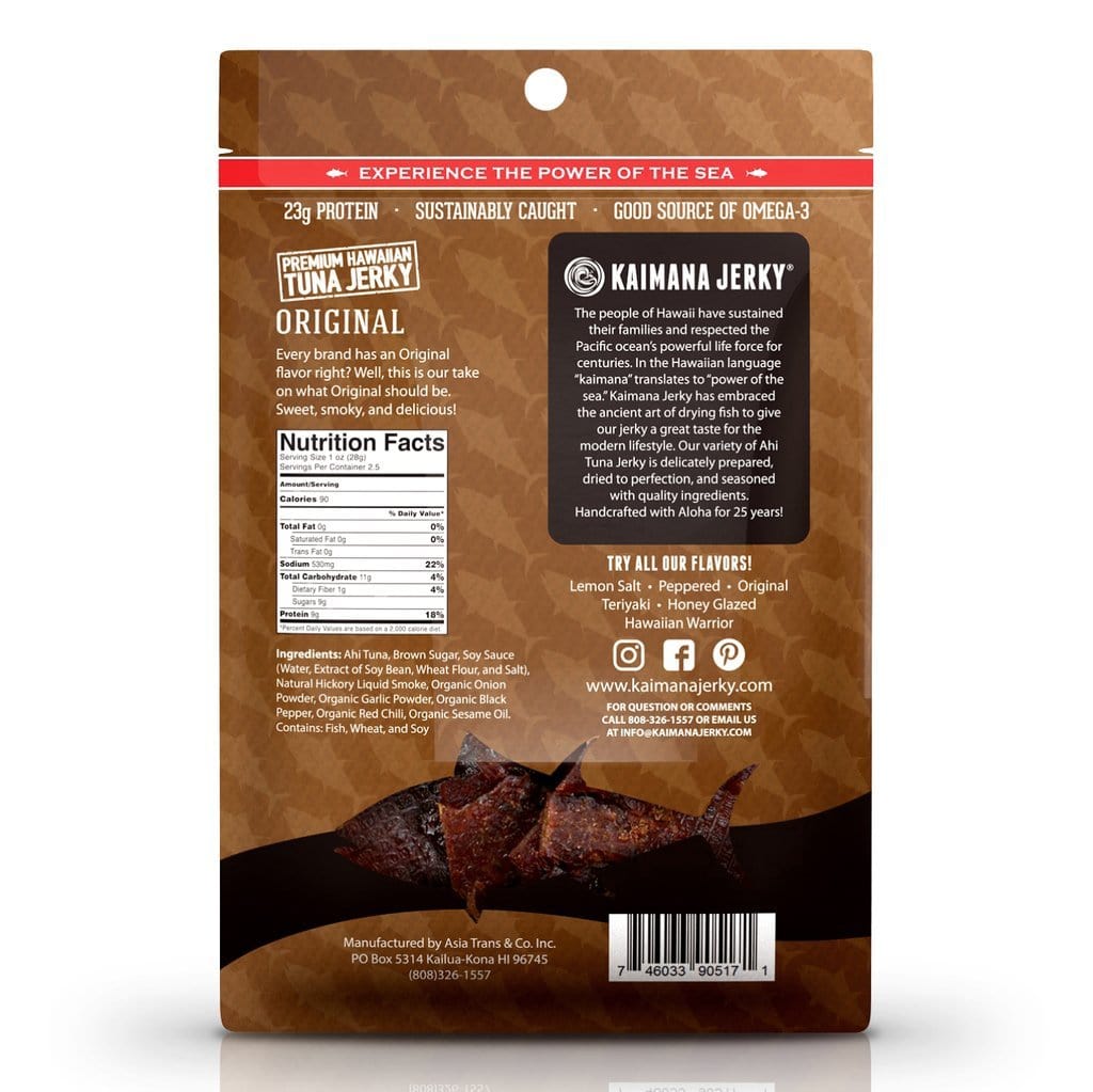 Original Ahi Tuna Jerky 2oz - Hawaiian Farmers Market{