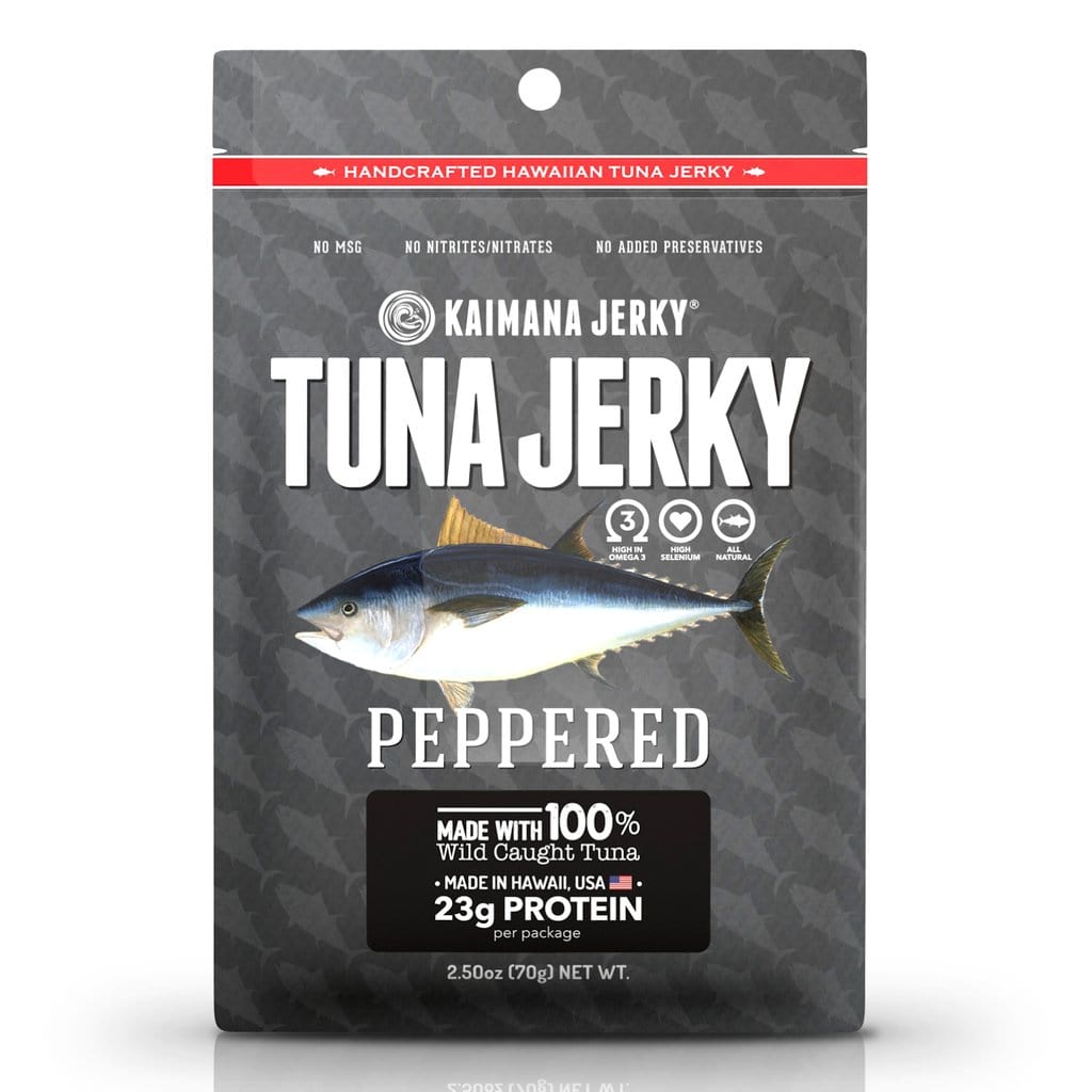 Peppered Ahi Tuna Jerky 2oz - Hawaiian Farmers Market{