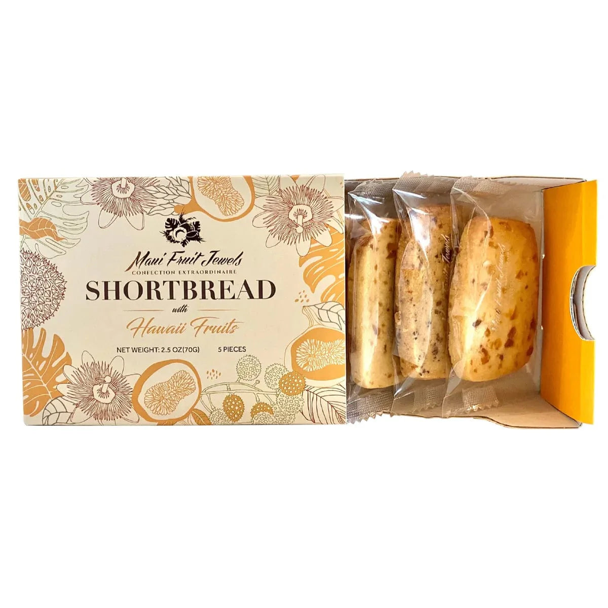 Shortbread Cookies w/ Hawaiian Fruits Gift Box 5pc - Hawaiian Farmers Market{