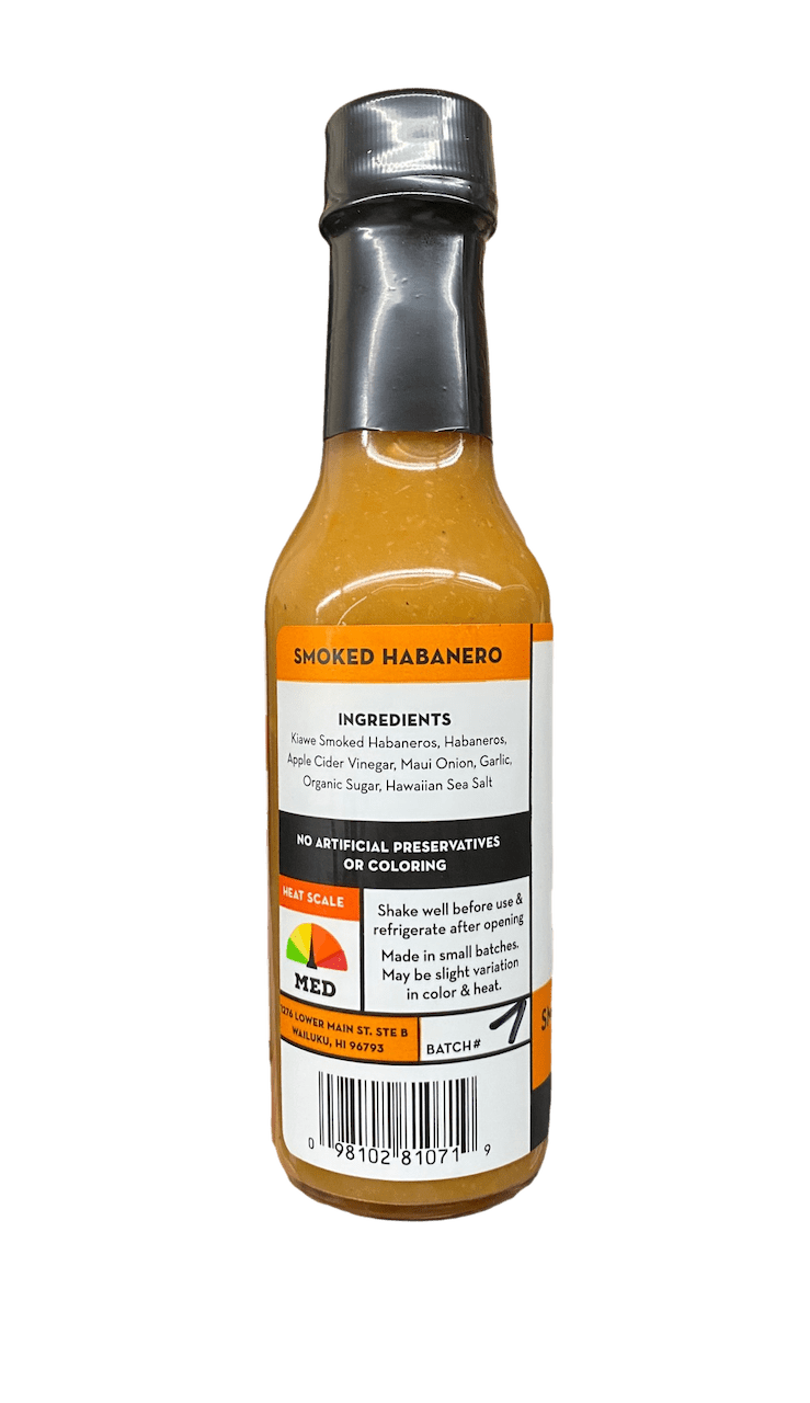 Smoked Habanero Hot Sauce- Medium - Hawaiian Farmers Market{