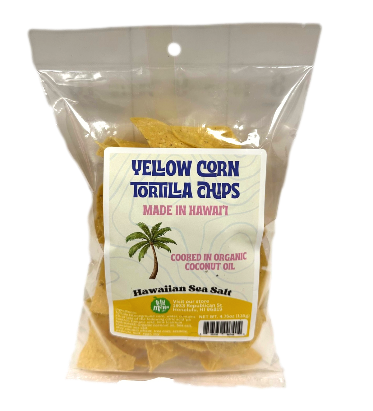 Yellow Corn Tortilla Chips 4.75oz - Ulu Mana