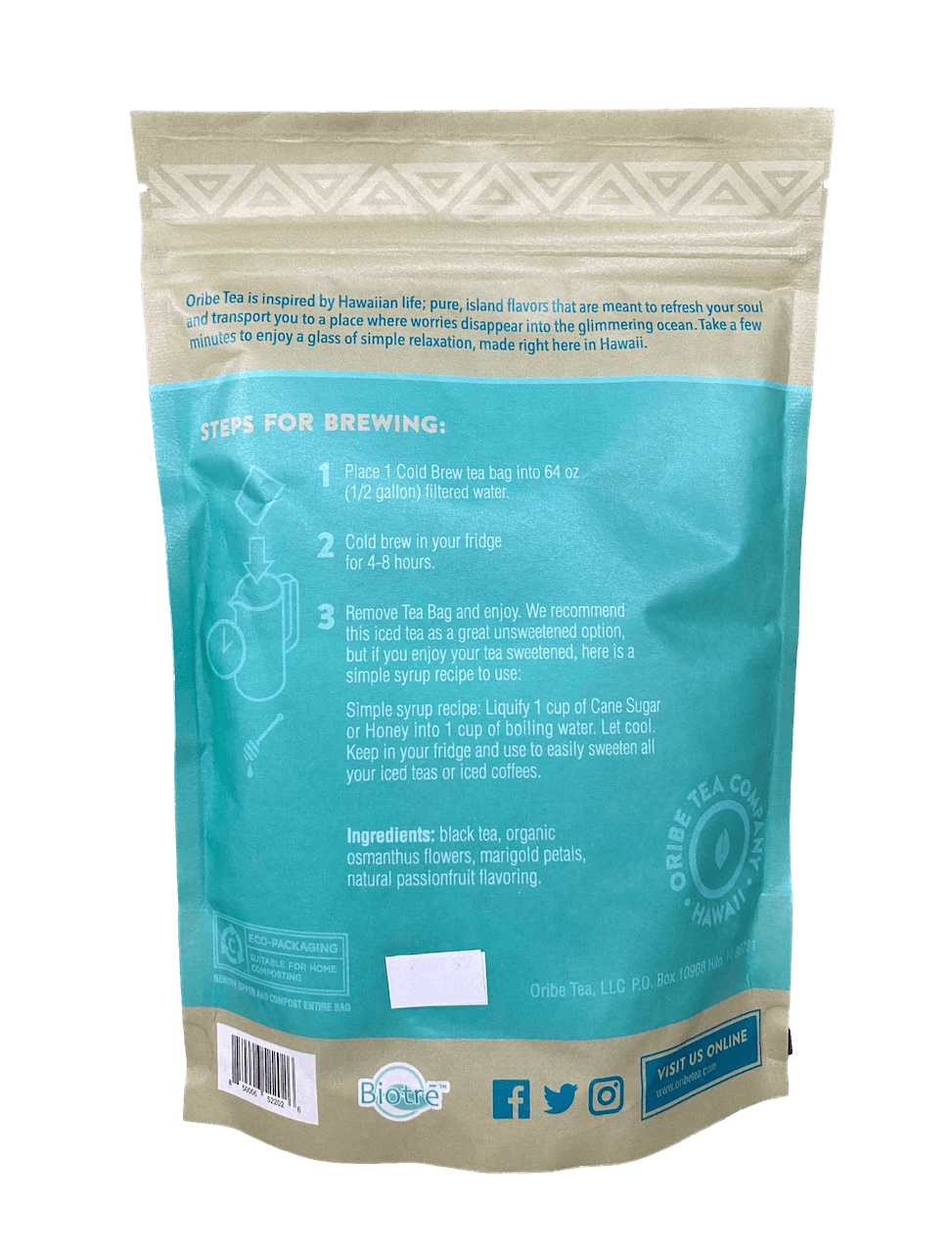 Passion Black Cold Brewed Iced Tea - Hawaiian Farmers Market{