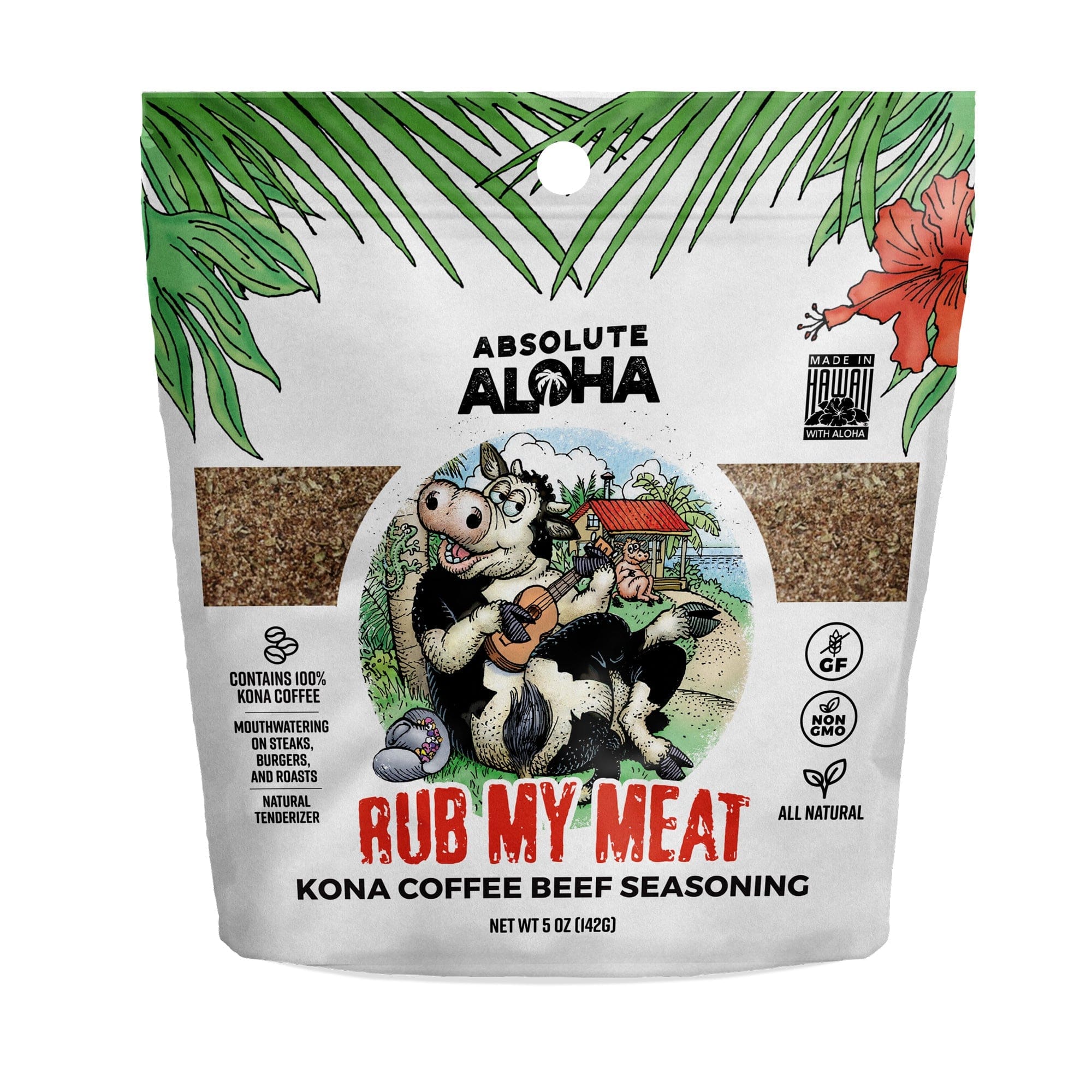 Rub My Meat 100 Kona Coffee Meat Seasoning 5oz Made In Hawaii Ulu Mana